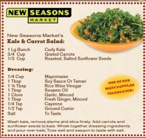 New Seasons Kale & Carrot Salad